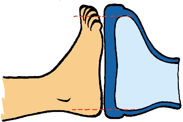 Foot on a shoe sole